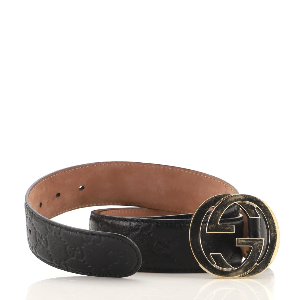 Interlocking G Belt Guccissima Leather Wide 105
