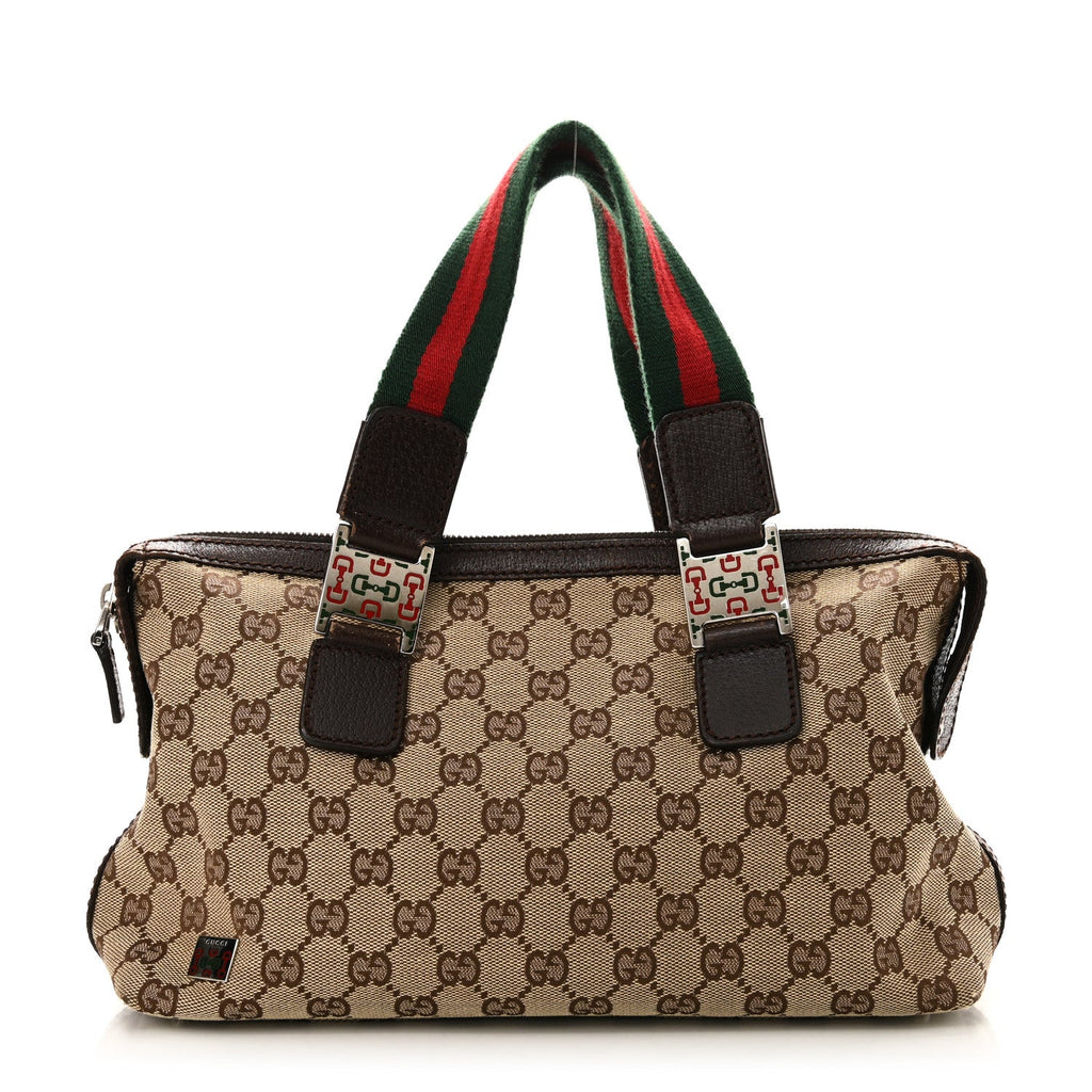 GG Monogram Web Pop Tote Brown