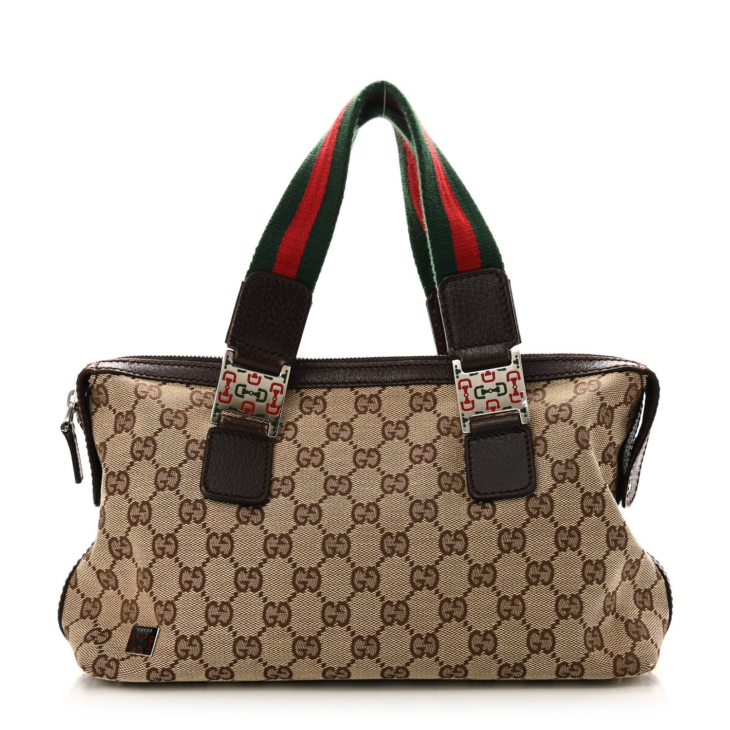 GG Monogram Web Pop Tote Brown