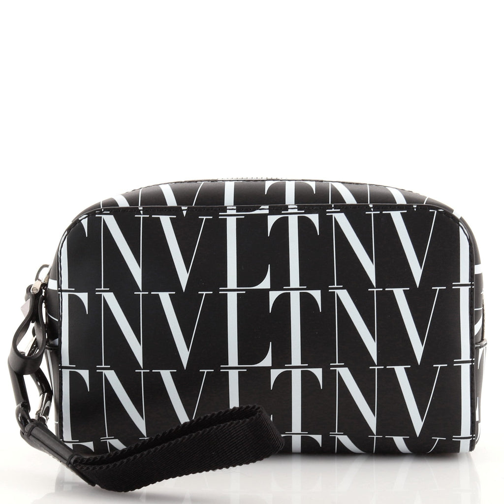 VLTN Times Wash Bag Printed Leather