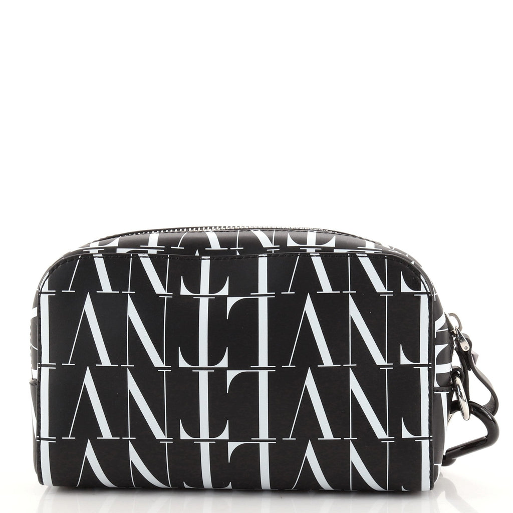 VLTN Times Wash Bag Printed Leather