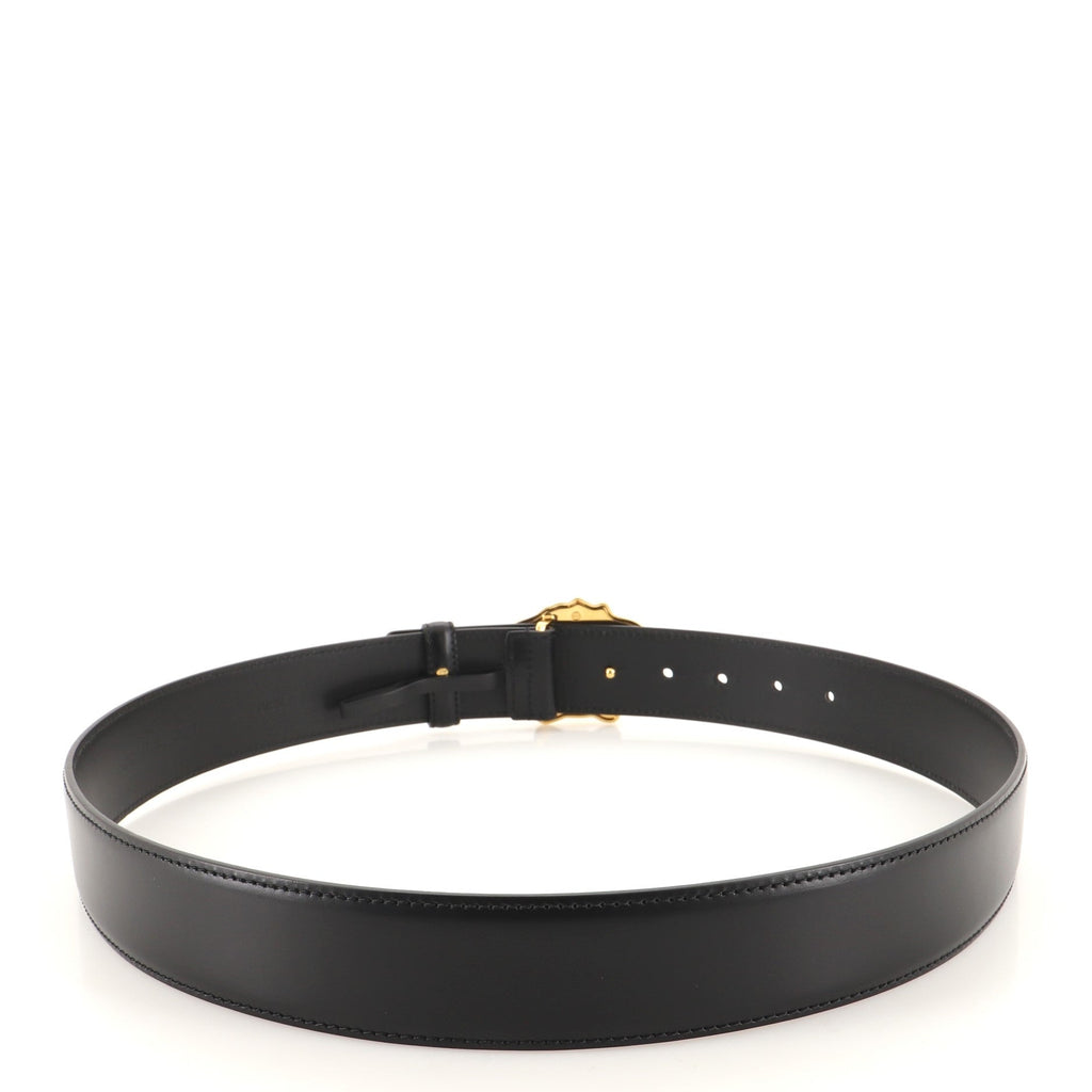 Medusa Buckle Belt Leather Wide 90