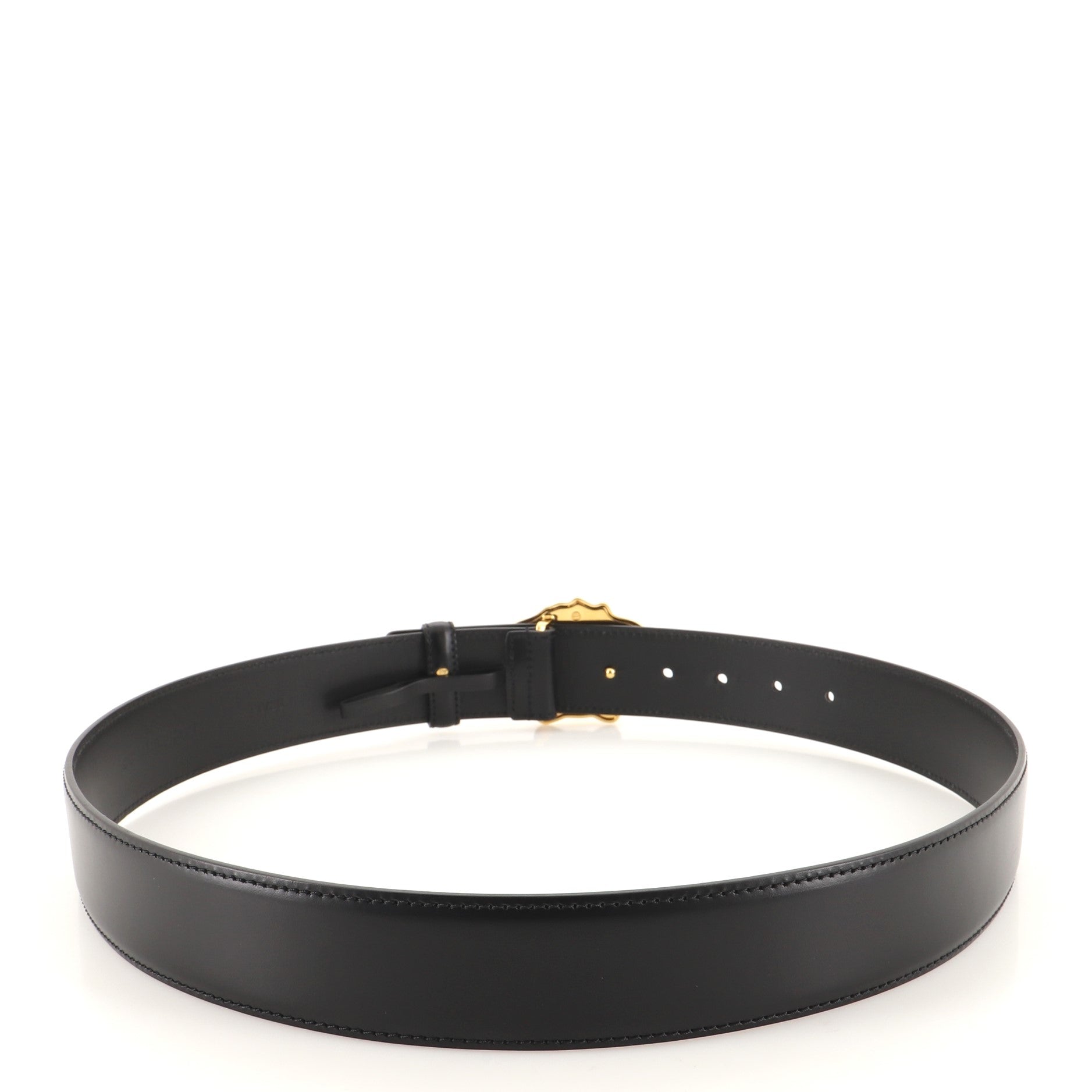 Medusa Buckle Belt Leather Wide 90