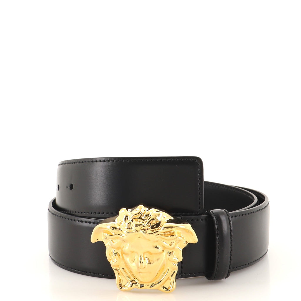 Medusa Buckle Belt Leather Wide 90