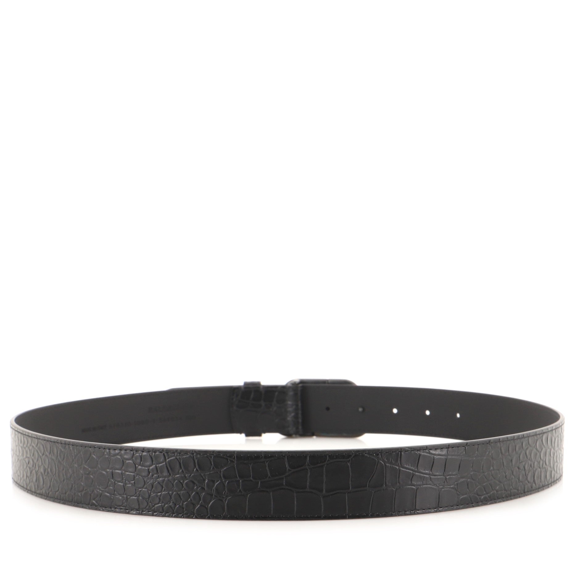 BB Belt Crocodile Embossed Leather Wide 100