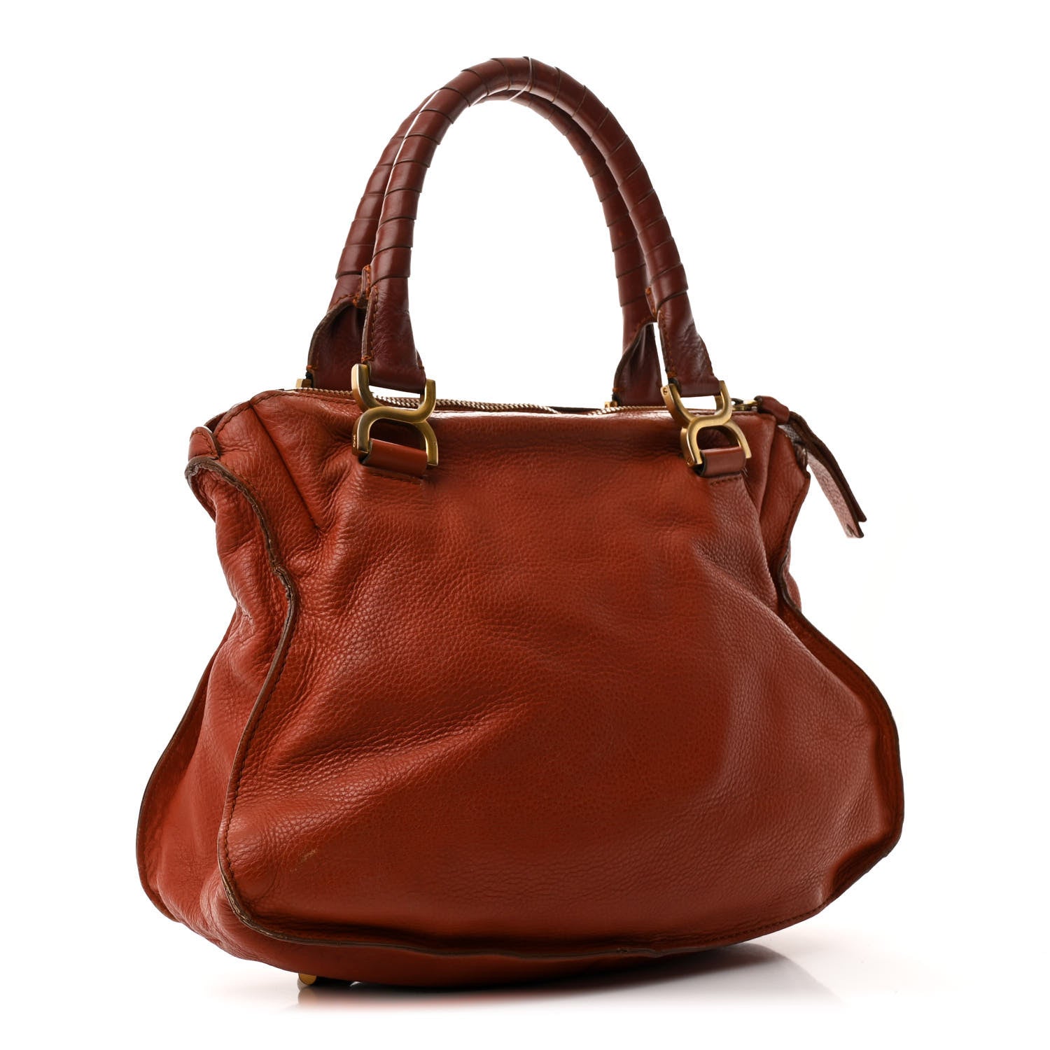 Calfskin Medium Marcie Satchel Brown Delight