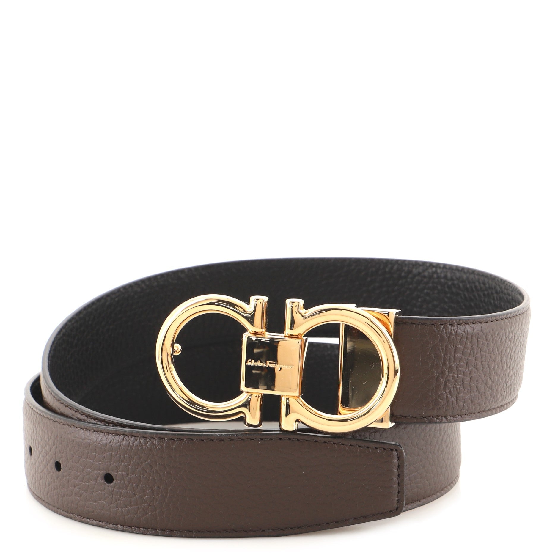 Gancini Reversible Belt Leather Wide 95