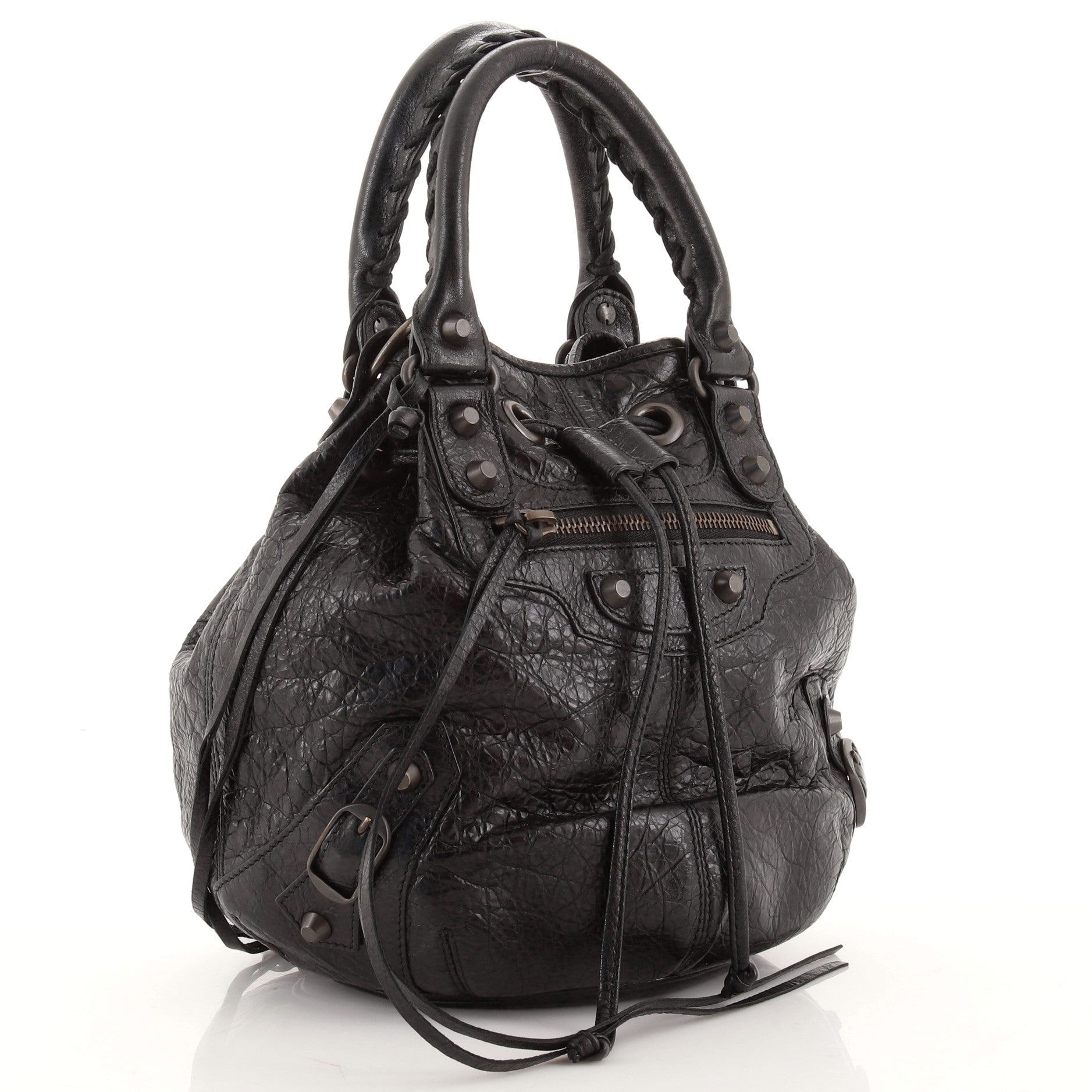 Pom Pon Classic Studs Bag Leather Mini