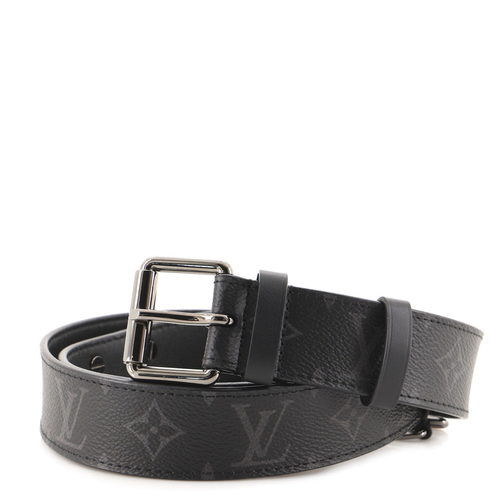 Signature Chain Belt Monogram Eclipse Canvas Medium 95
