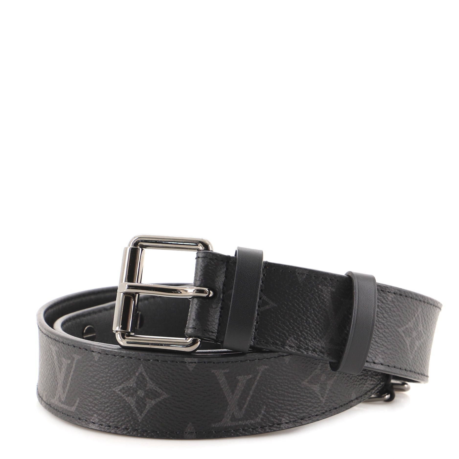 Signature Chain Belt Monogram Eclipse Canvas Medium 95