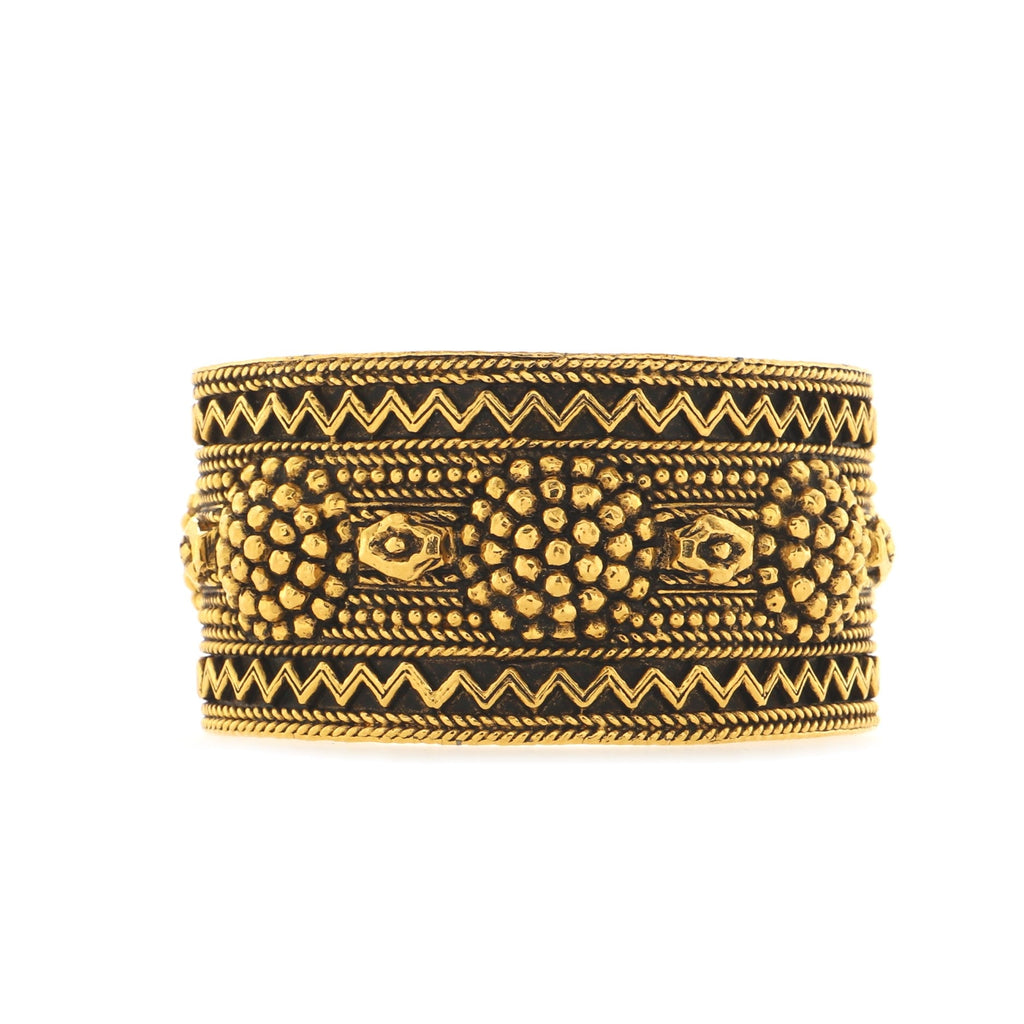 Vintage Cuff Bracelet Beadwork Metal