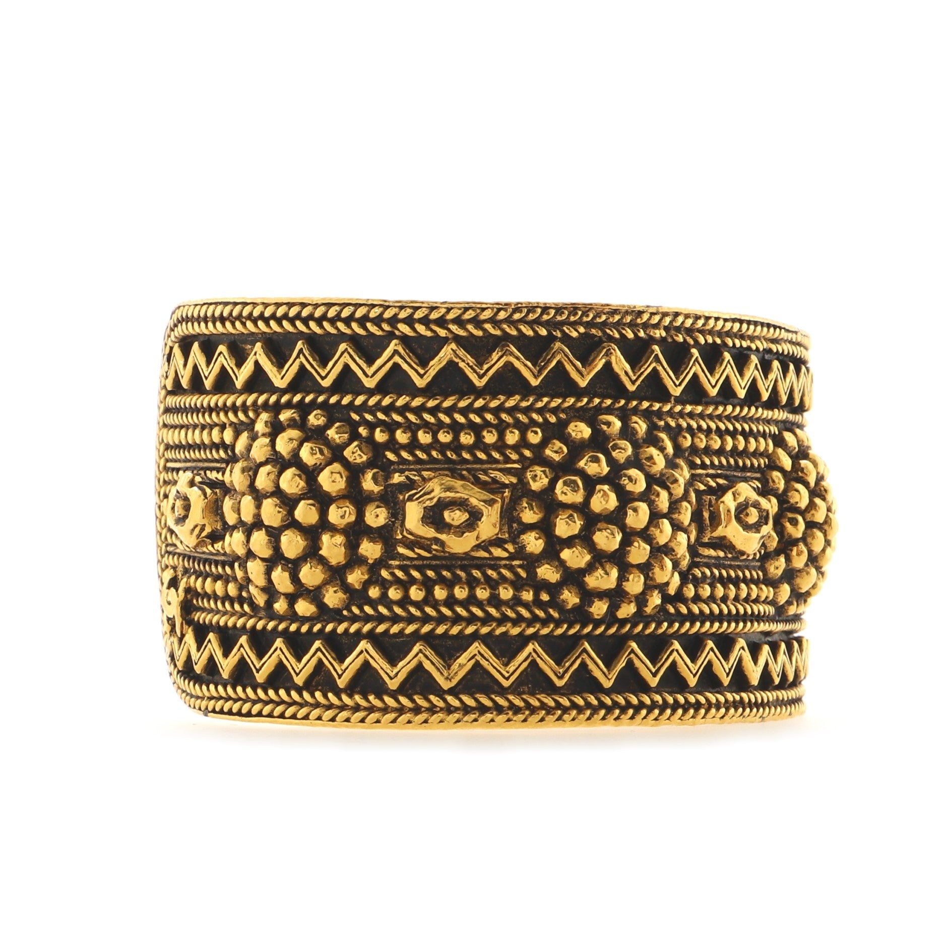 Vintage Cuff Bracelet Beadwork Metal