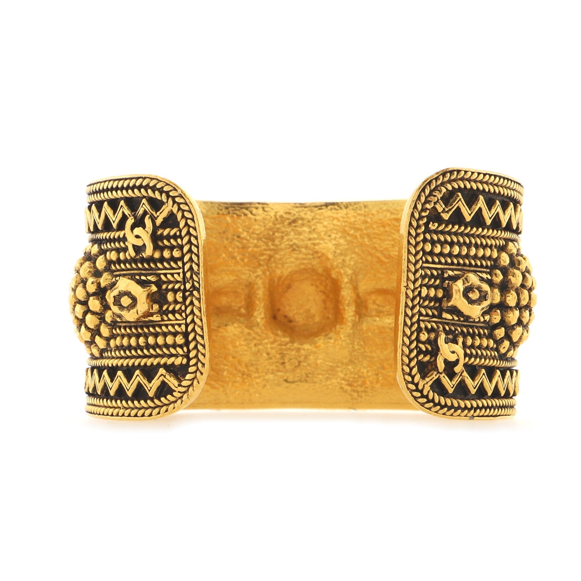 Vintage Cuff Bracelet Beadwork Metal