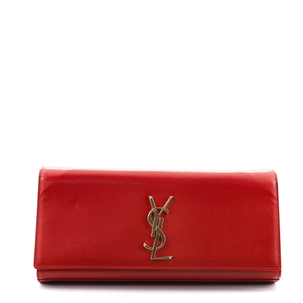 Classic Monogram Clutch Grainy Patent Long