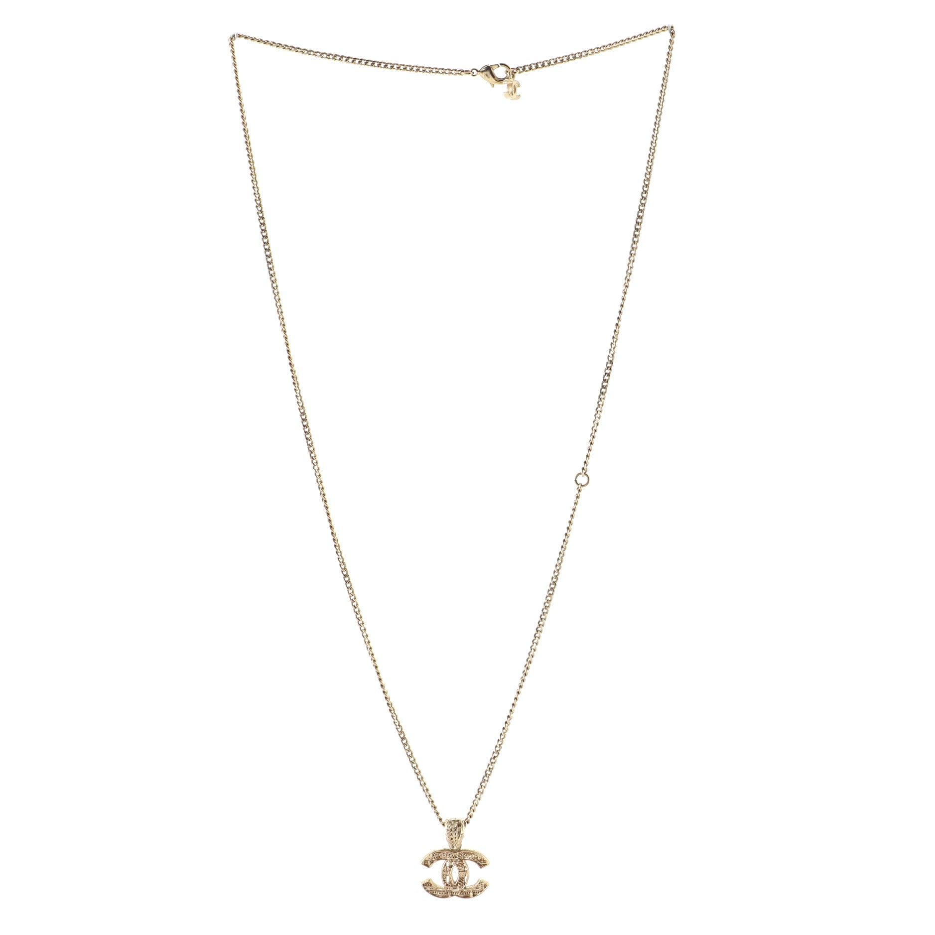 CC Tweed Effect Pendant Necklace Metal
