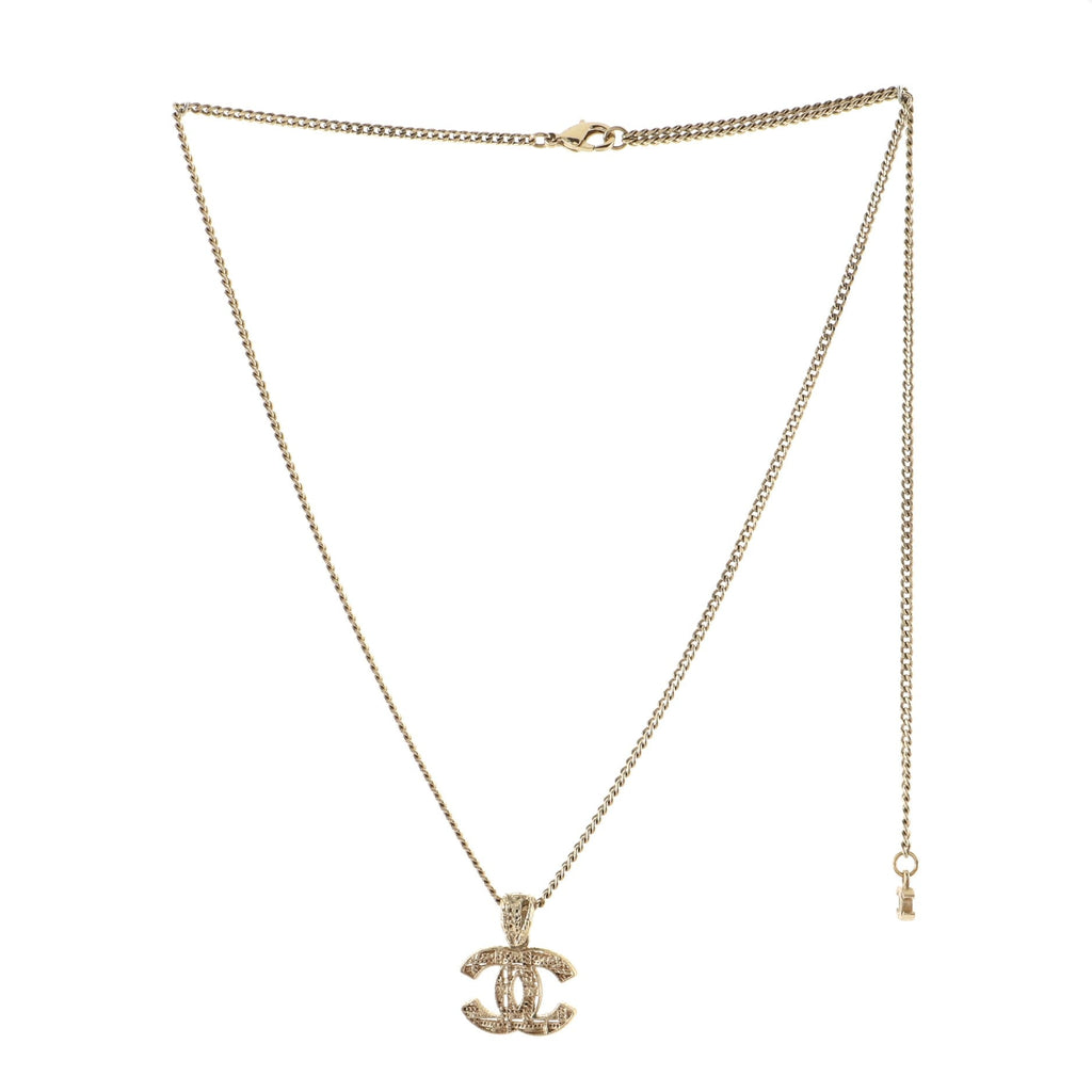 CC Tweed Effect Pendant Necklace Metal