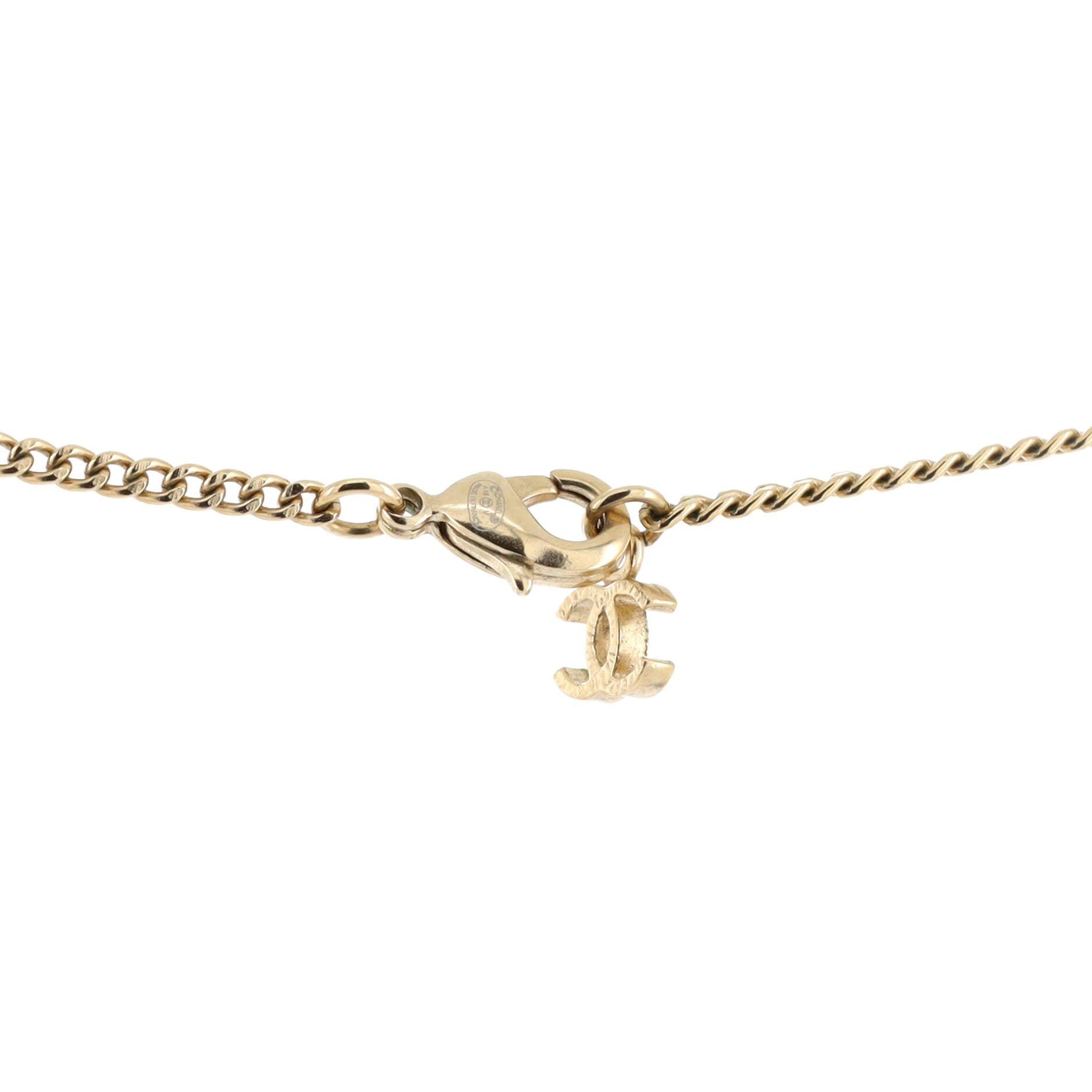 CC Round Medal Pendant Necklace Metal