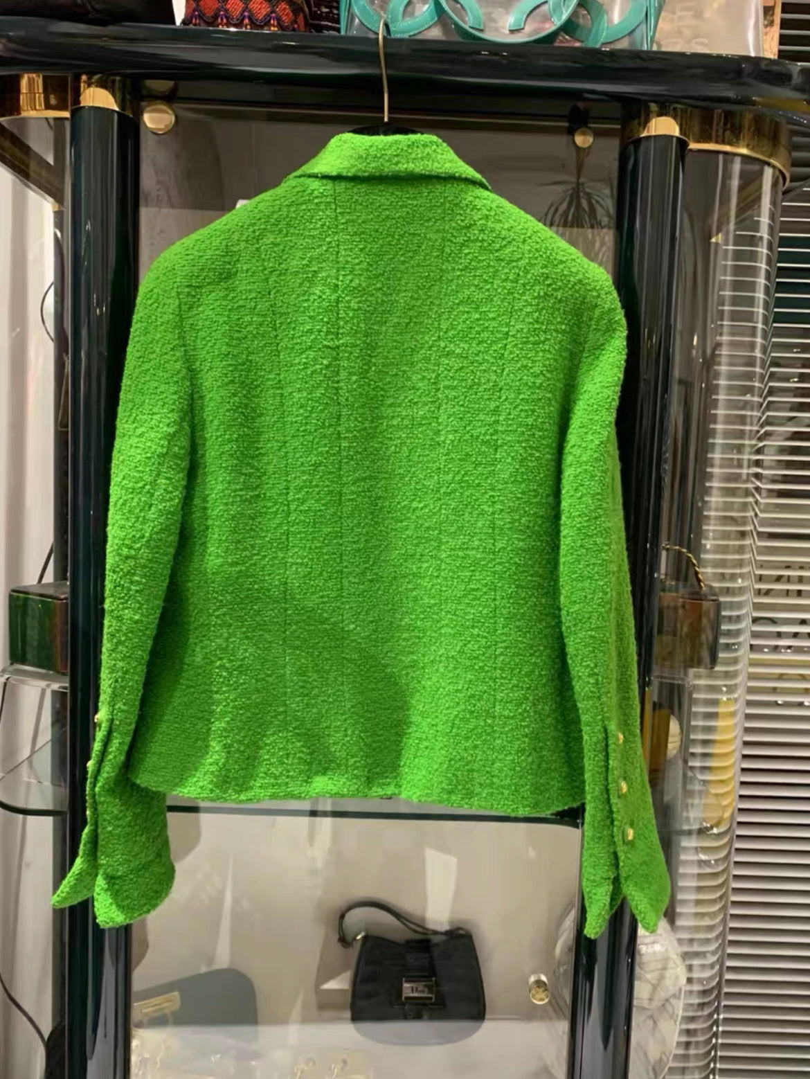 Vintage Chanel 93A Green runway jacket size 40