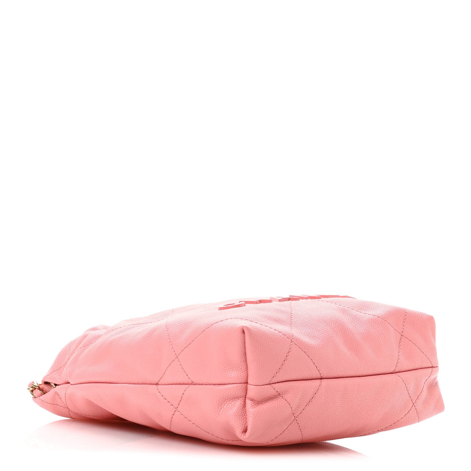 Shiny Caviar Quilted Mini Chanel 22 Coral