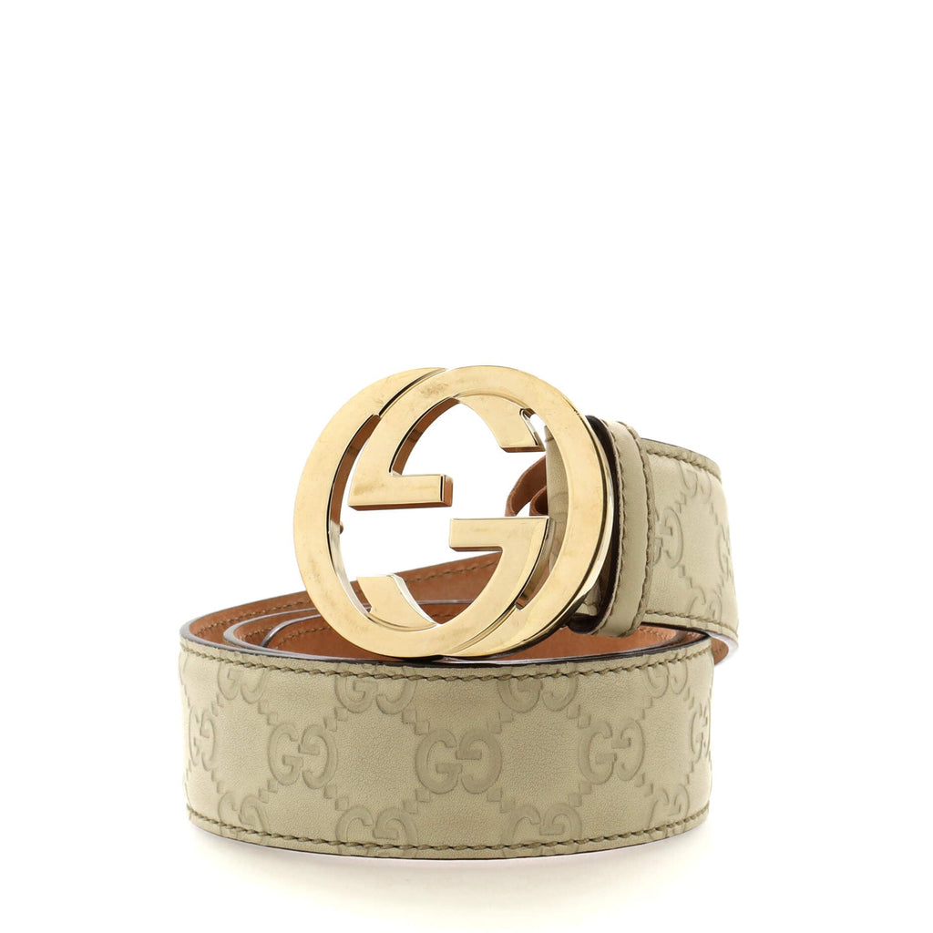 Interlocking G Belt Guccissima Leather Wide 80