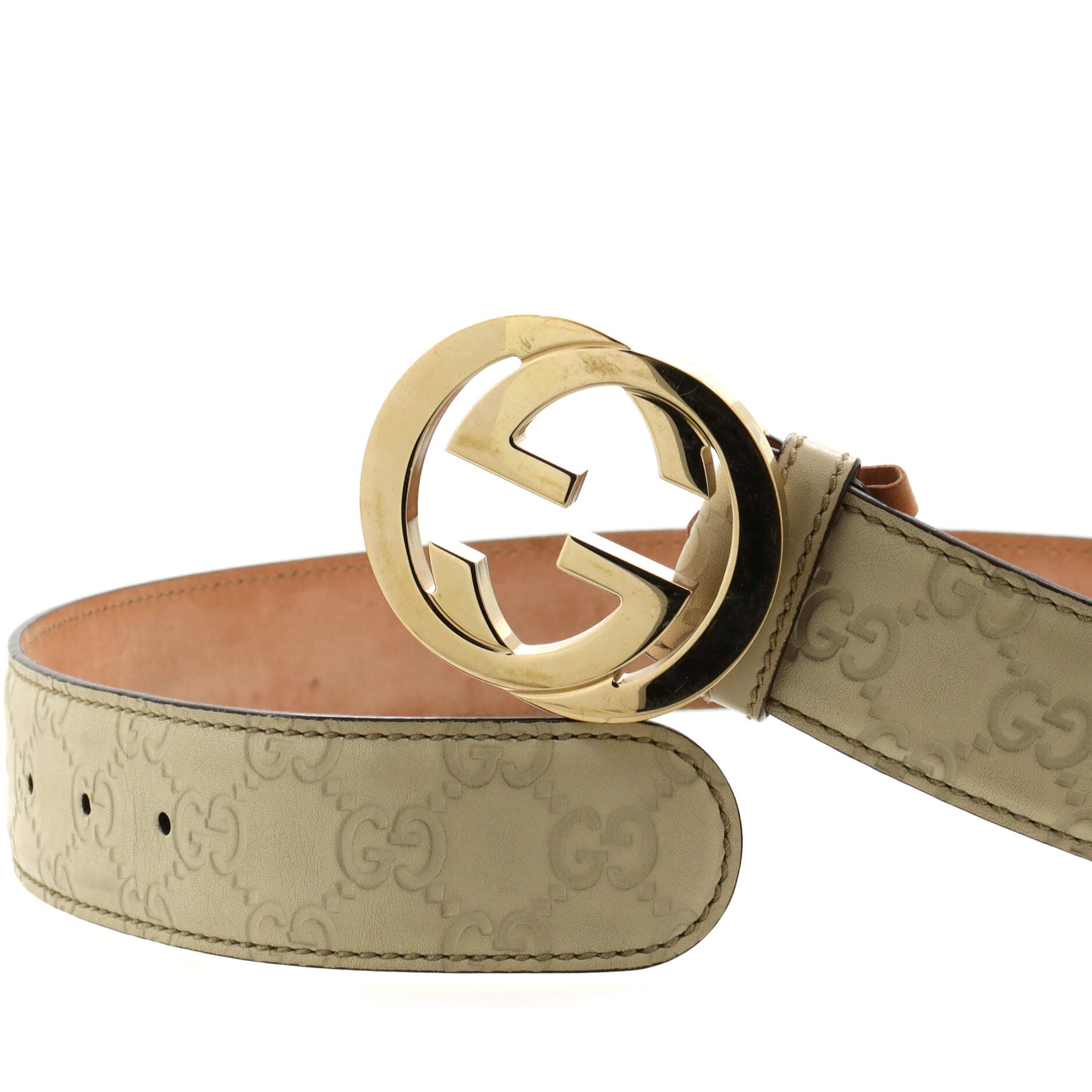 Interlocking G Belt Guccissima Leather Wide 80