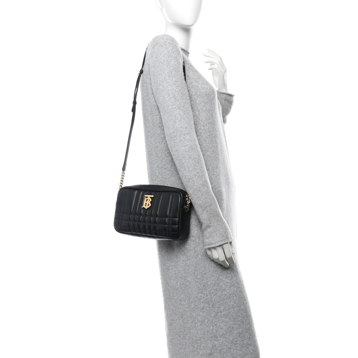 Calfskin Quilted Small Lola Camera Bag Black