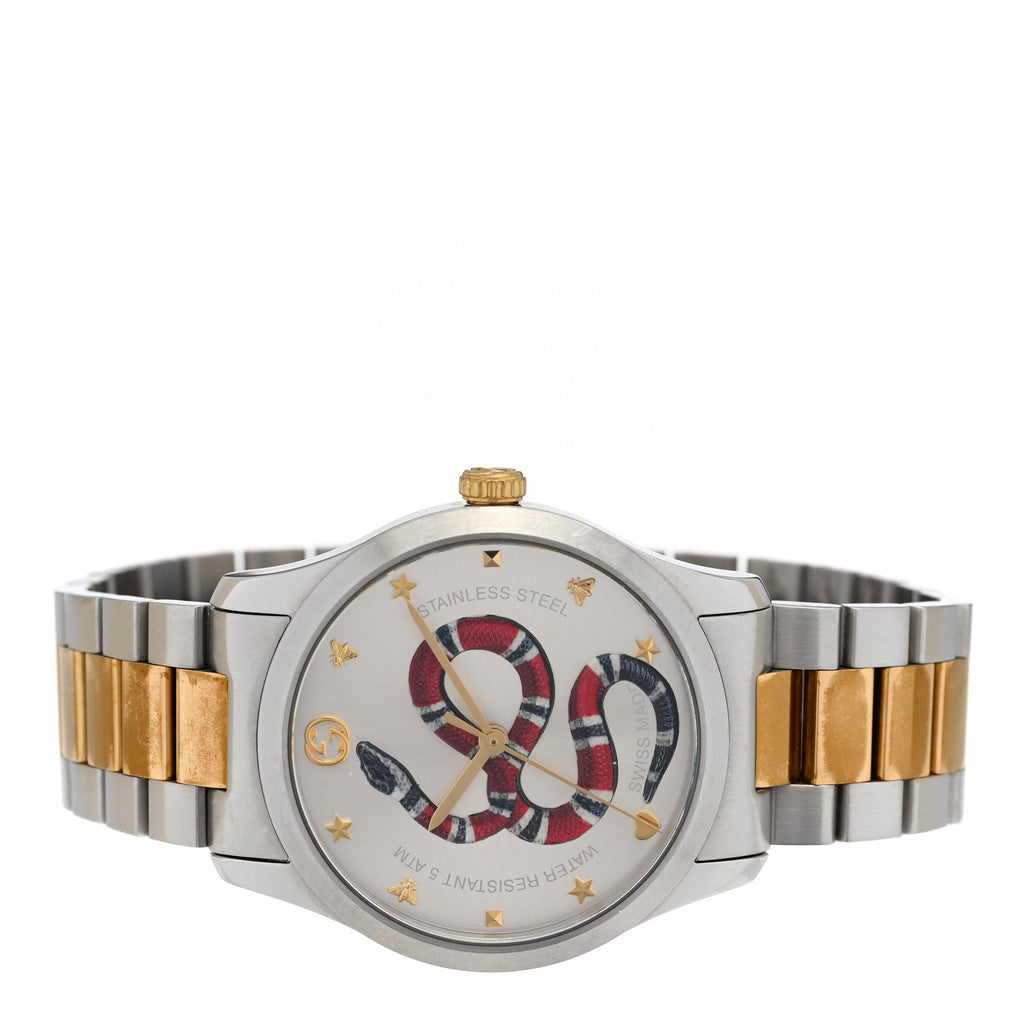 Stainless Steel 38mm G-Timeless Two Tone Snake Quartz Watch