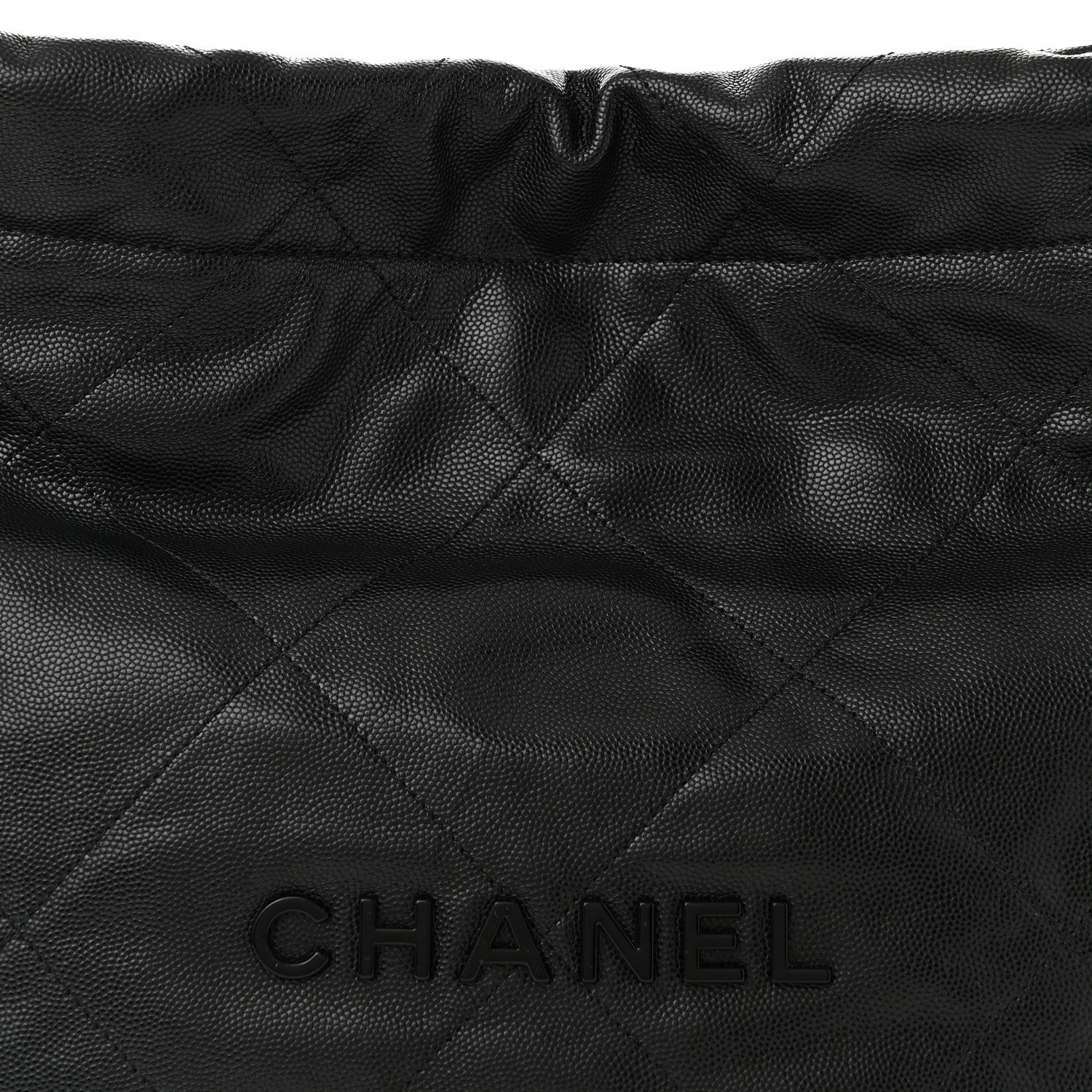 Shiny Caviar Quilted Monochrome Small Chanel 22 Black