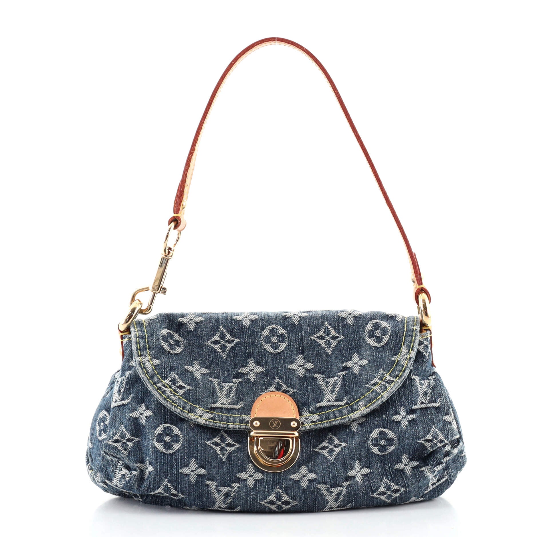 Pleaty Handbag Denim Mini