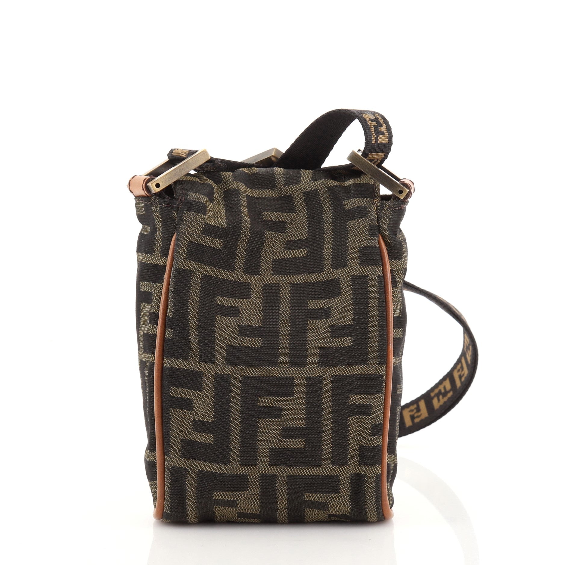 Vintage Flap Crossbody Bag Zucca Canvas Mini