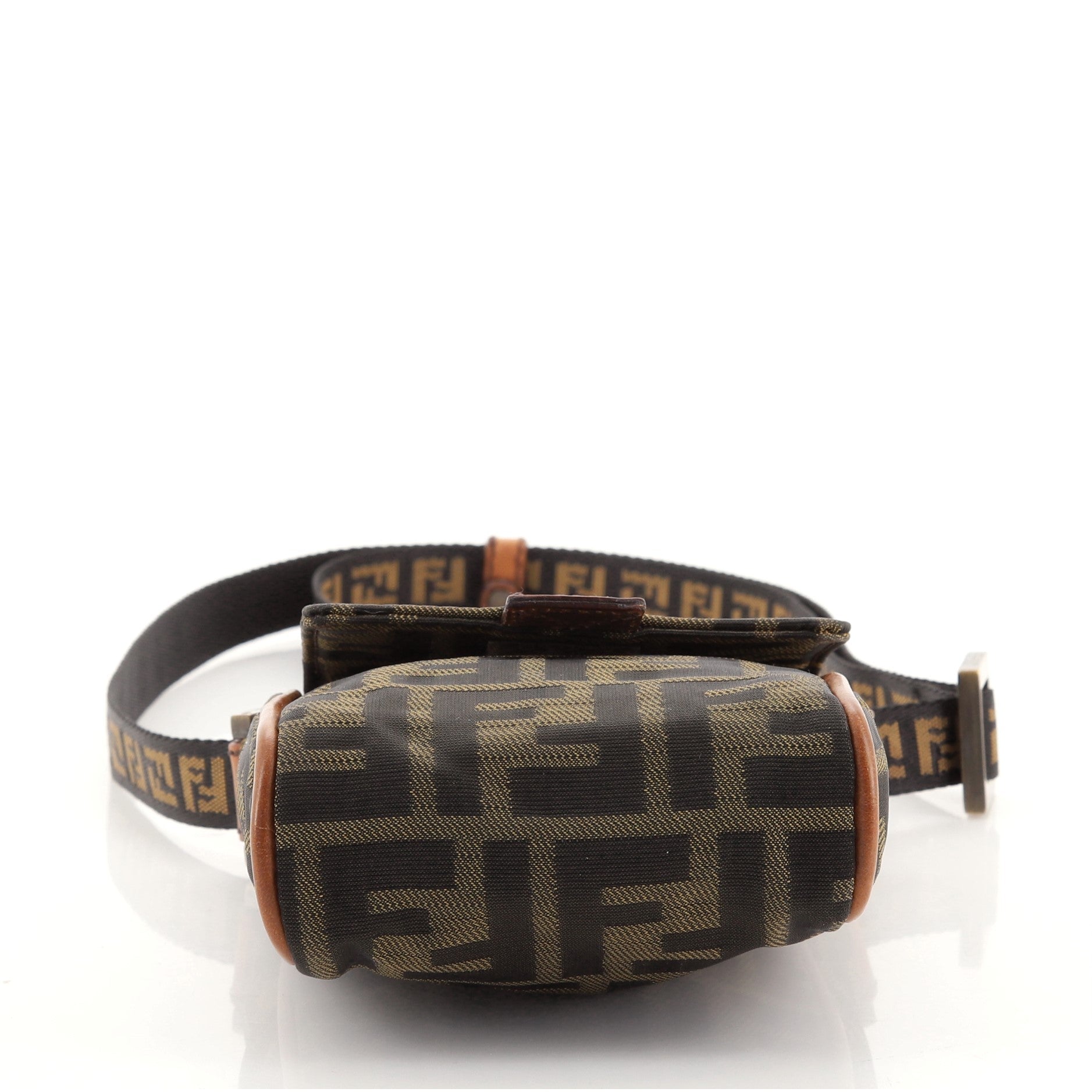 Vintage Flap Crossbody Bag Zucca Canvas Mini