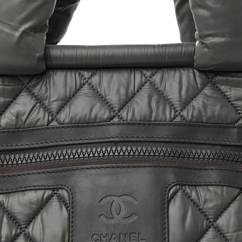 Nylon Quilted Coco Cocoon Bowler Grey