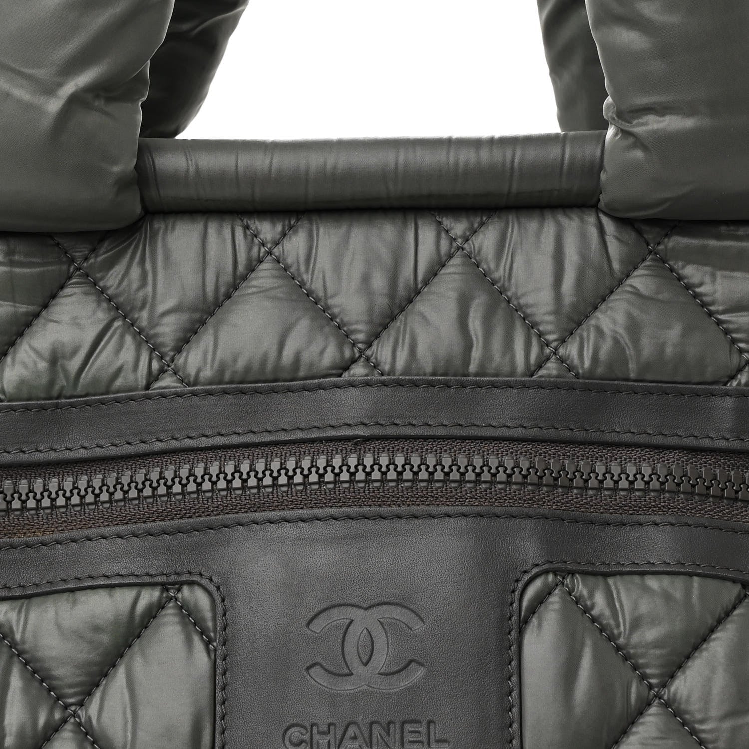 Nylon Quilted Coco Cocoon Bowler Grey