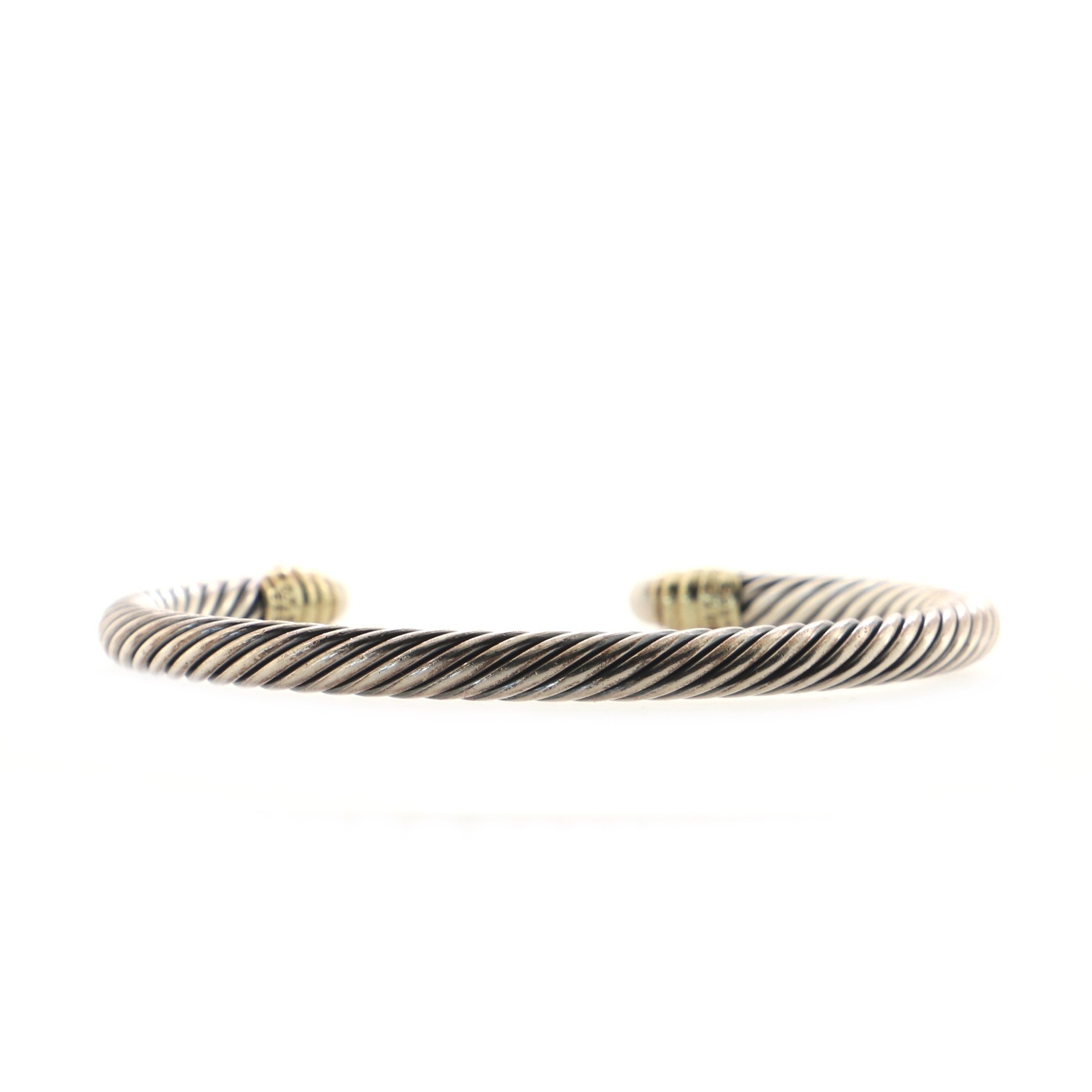 Cable Classic Bracelet Sterling Silver with 14K Yellow Gold and Pearls 5mm