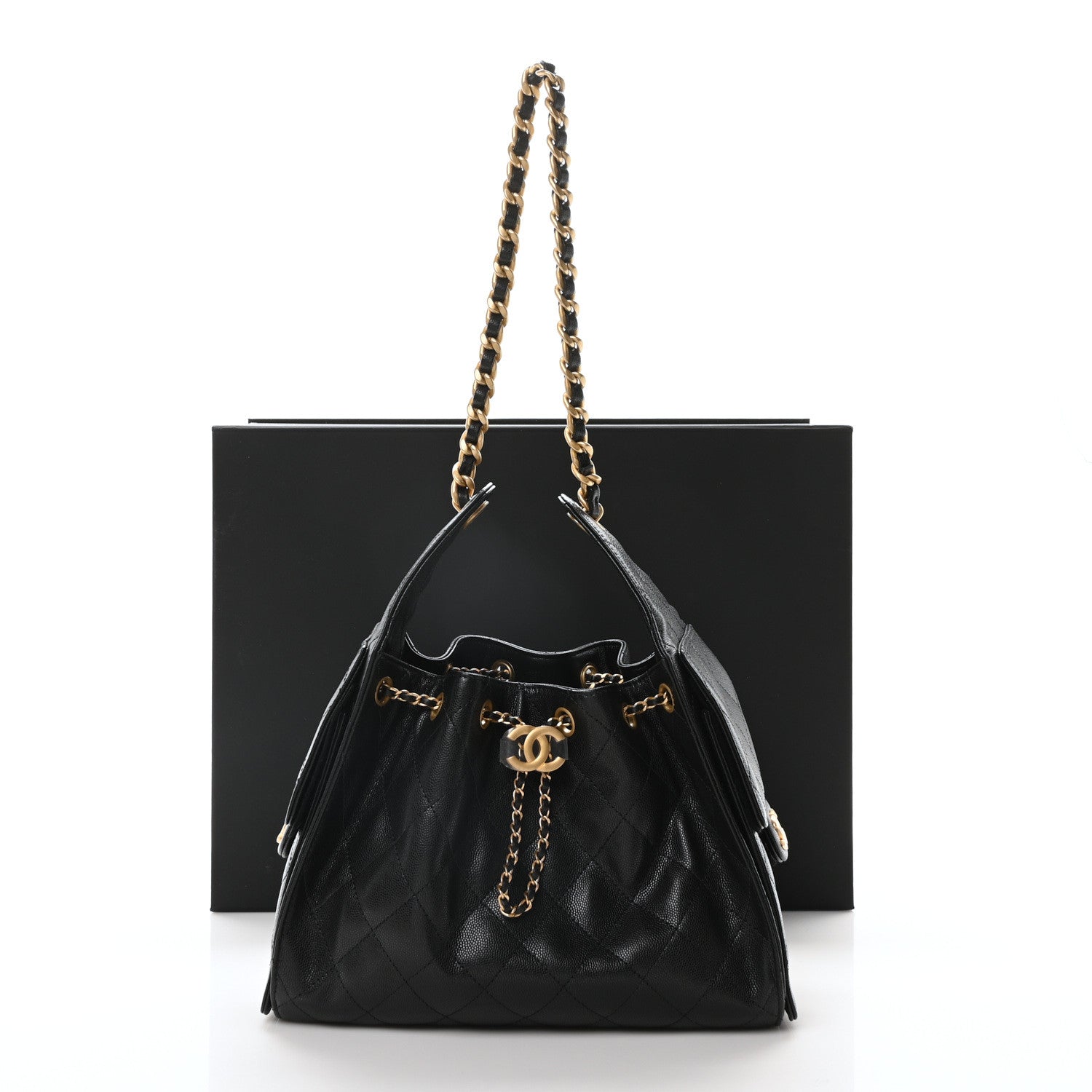 Caviar Quilted Small Chanel 25 Handbag Black