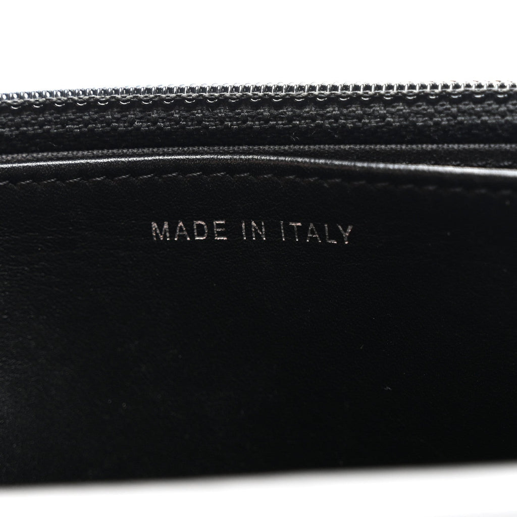 Calfskin Chain 20s Signe Wallet on Chain WOC Black