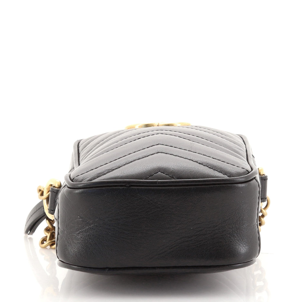 GG Marmont Vertical Phone Crossbody Bag Matelasse Leather Mini