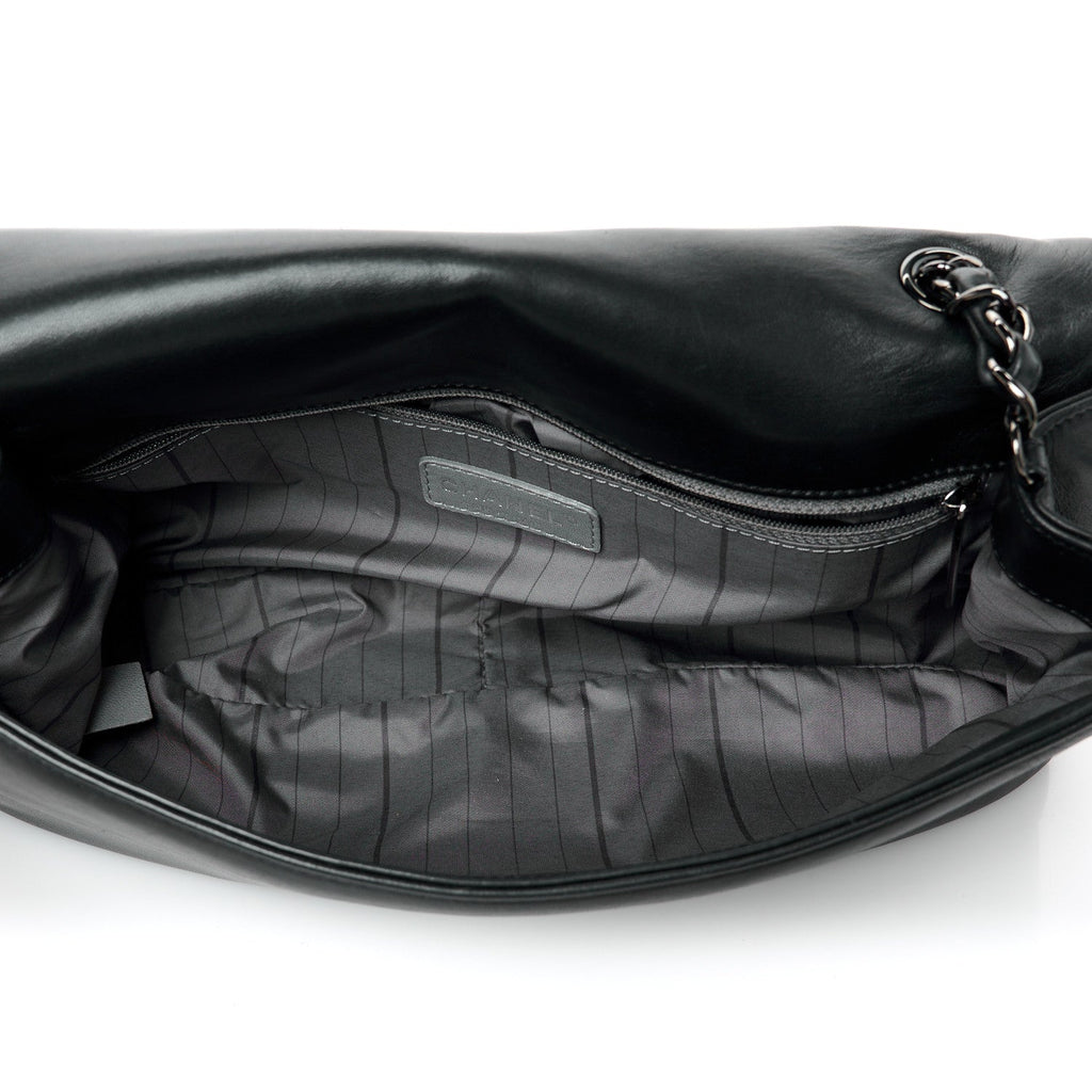 Lambskin Studded CC East West Flap Black