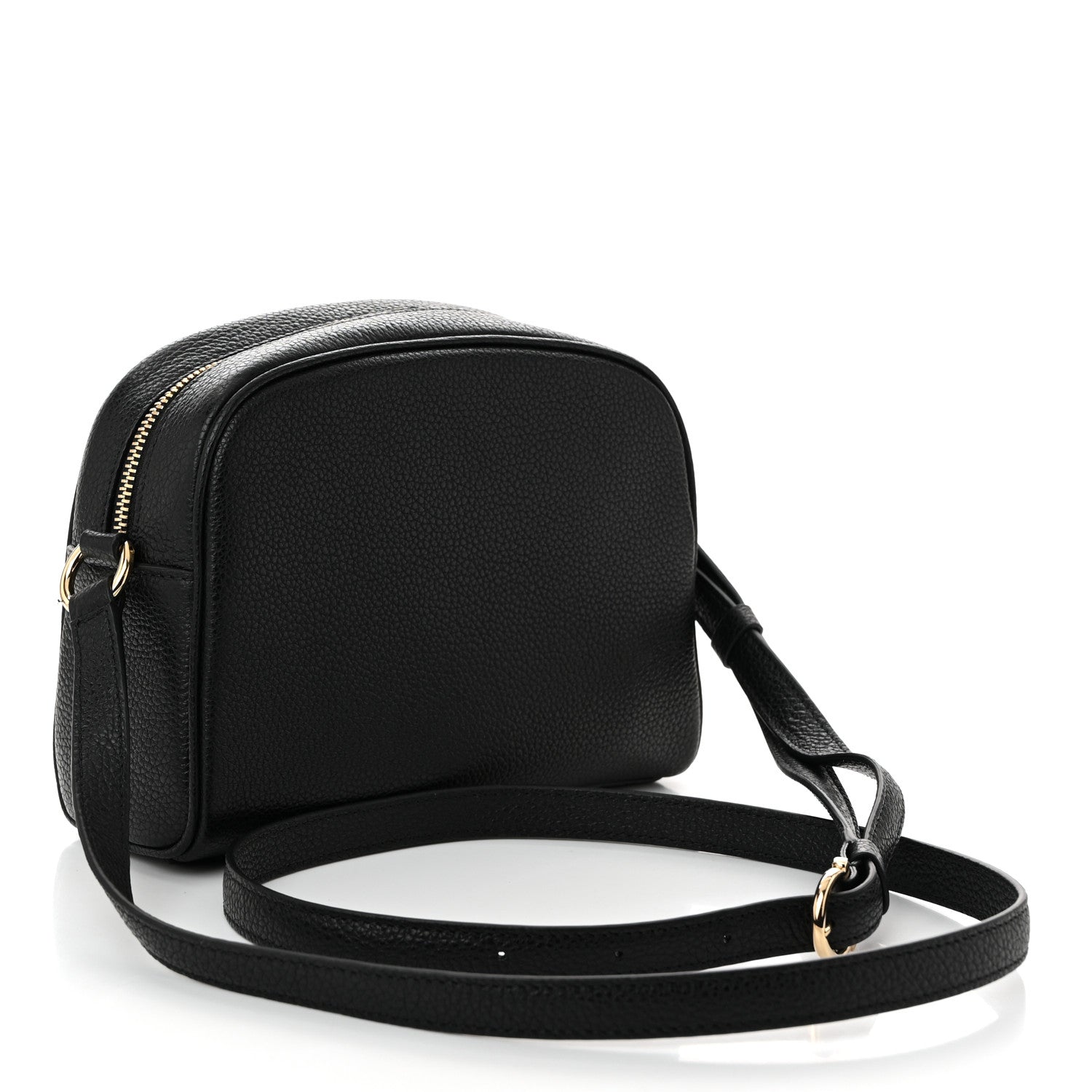 Calfskin Travel Camera Crossbody Bag Black
