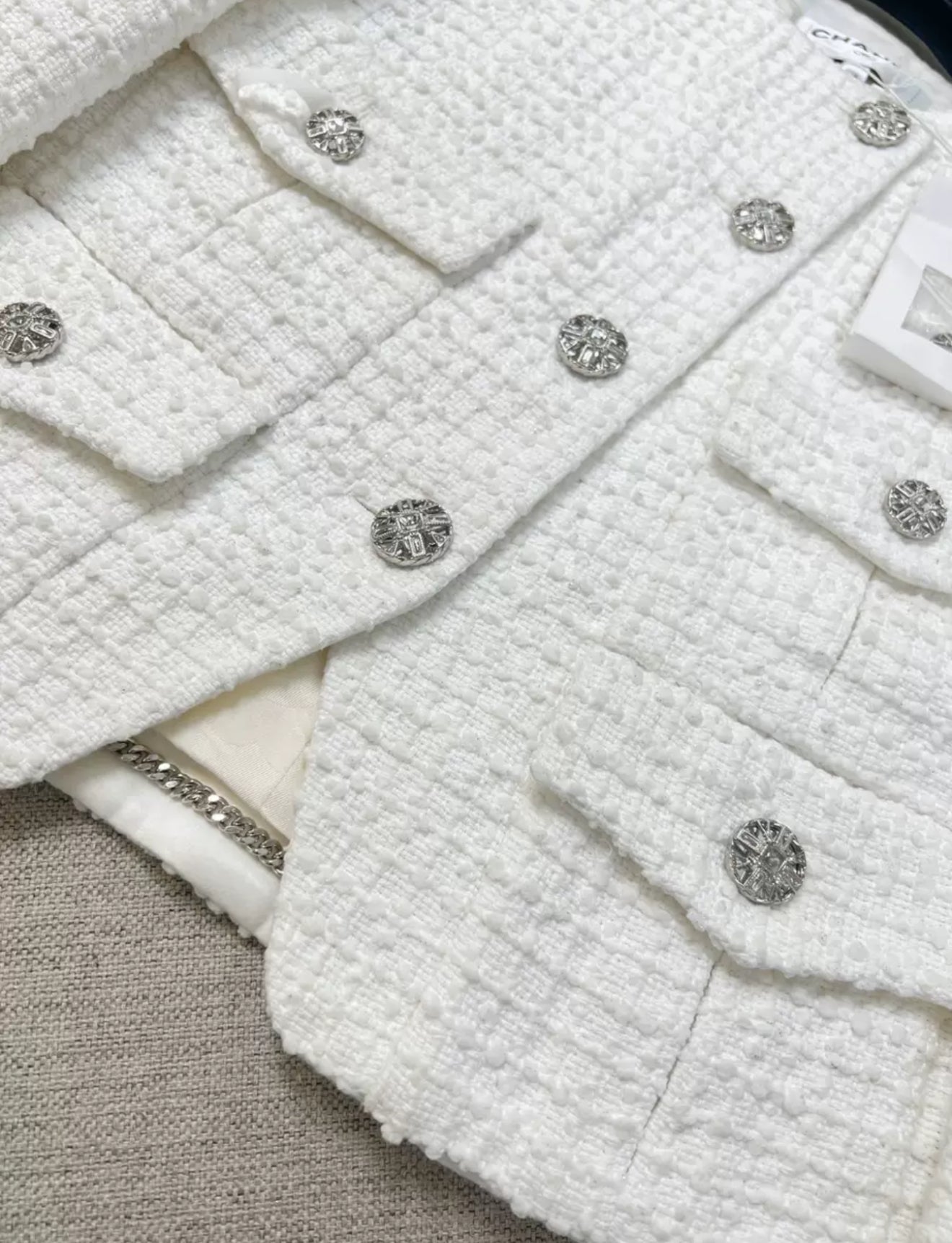 Chanel 22C white jacket size 36