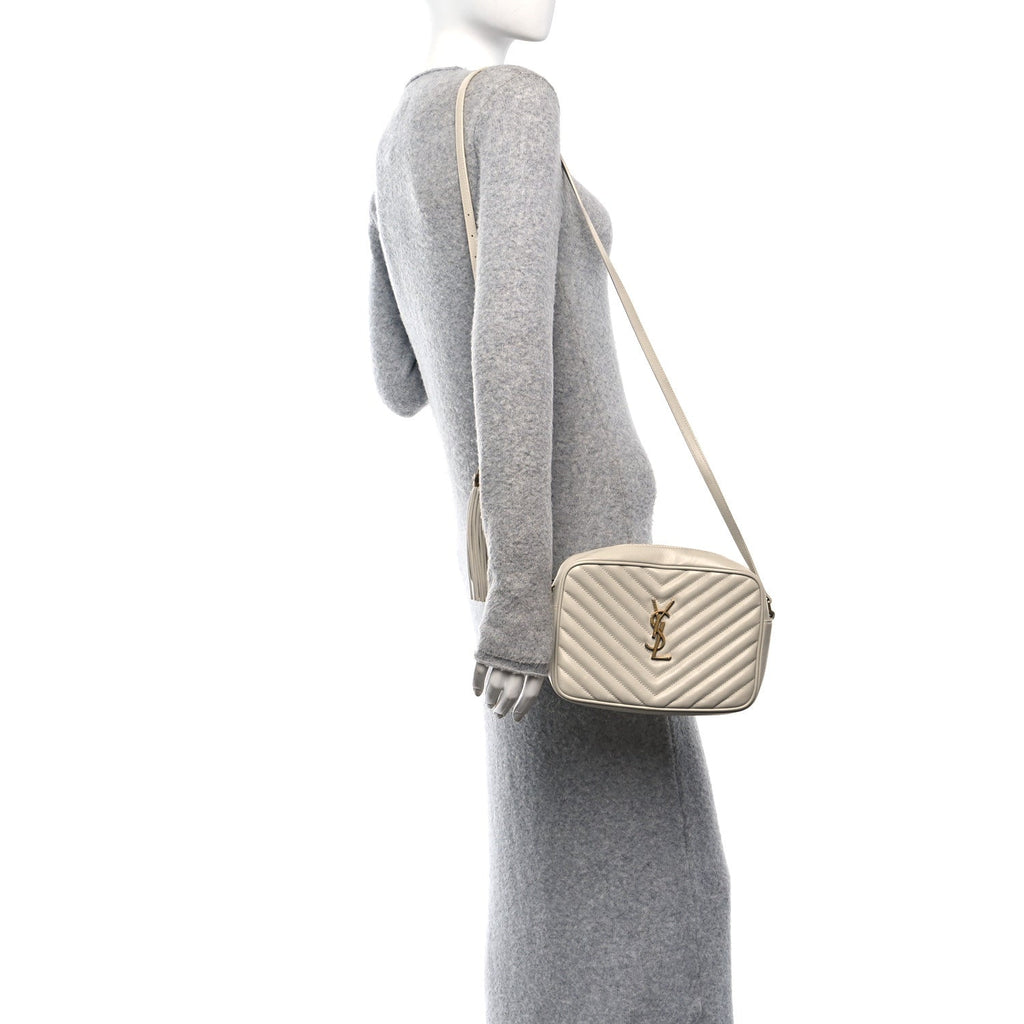 Calfskin Matelasse Monogram Lou Camera Bag Crema Soft