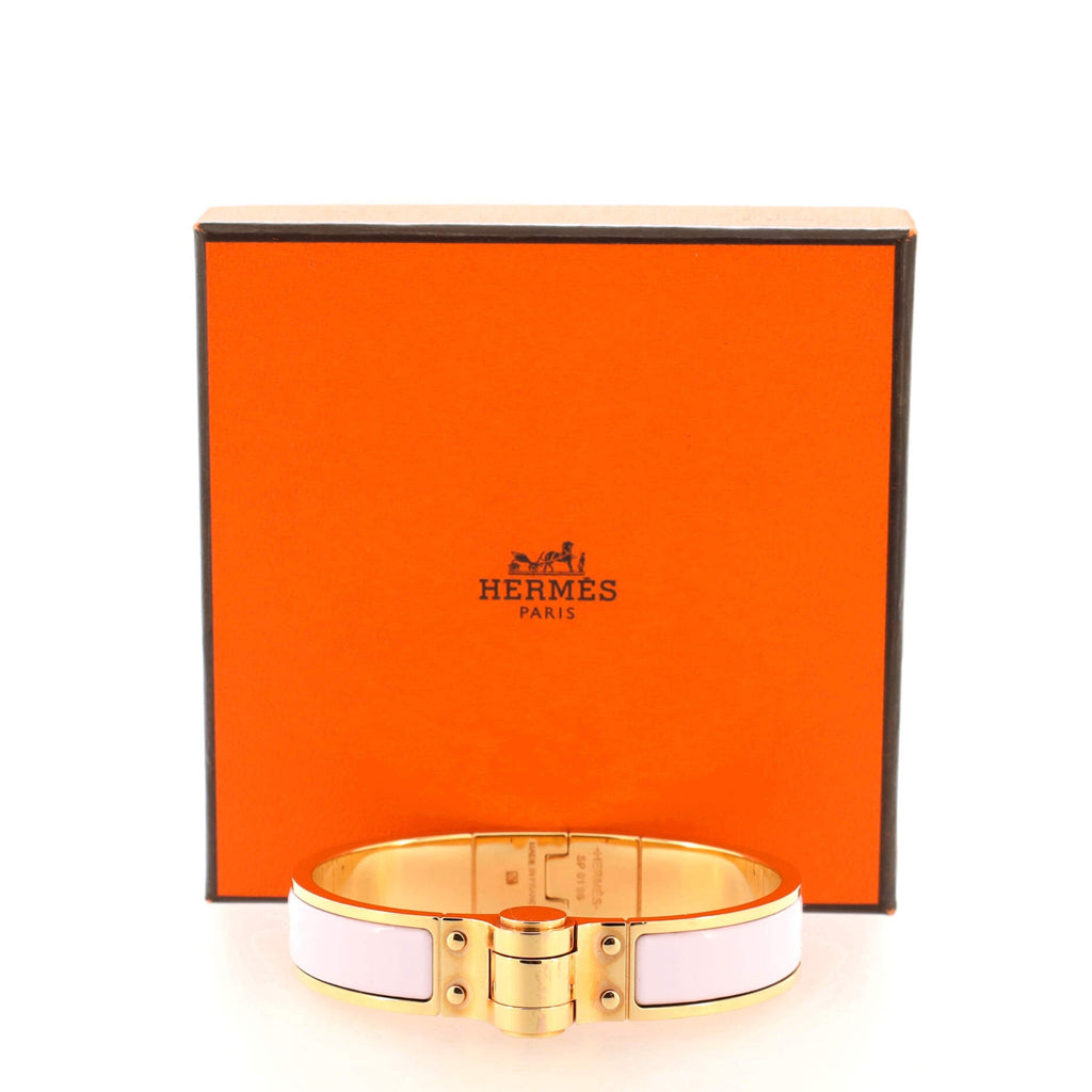 Charniere Uni Hinged Bracelet Metal and Enamel Narrow