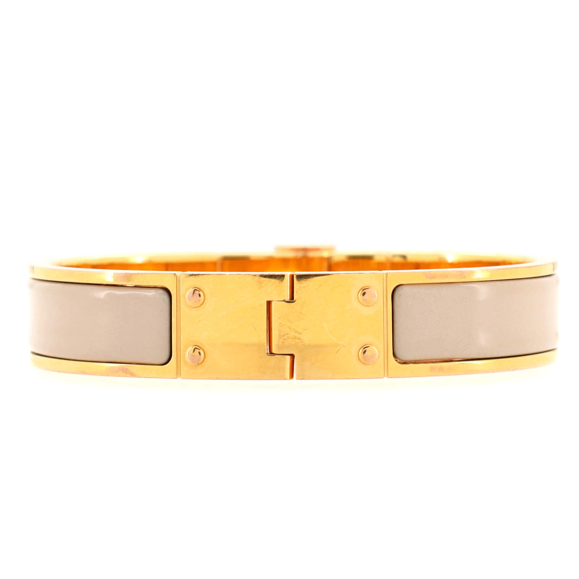 Charniere Uni Hinged Bracelet Metal and Enamel Narrow