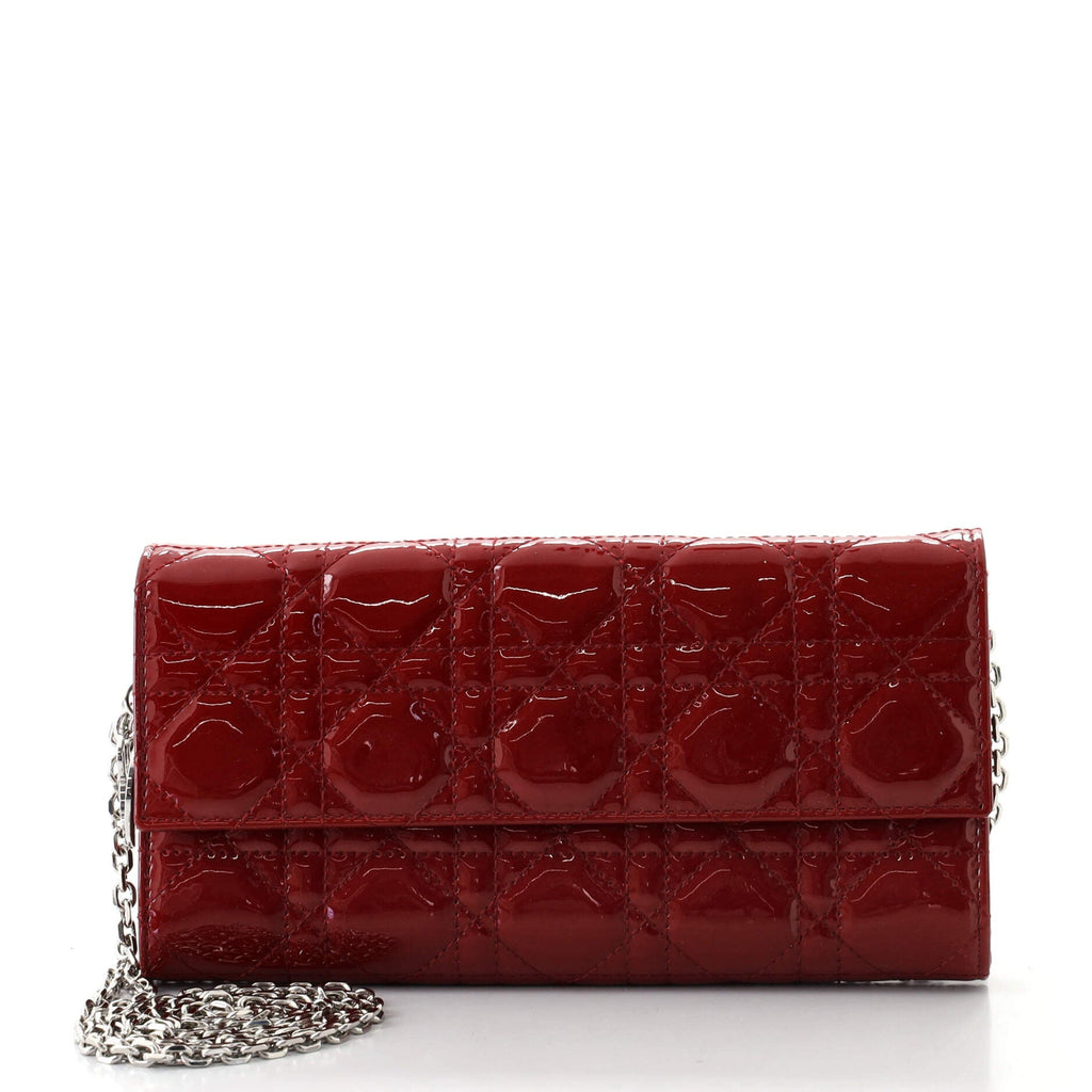 Lady Dior Convertible Chain Clutch Cannage Quilt Patent