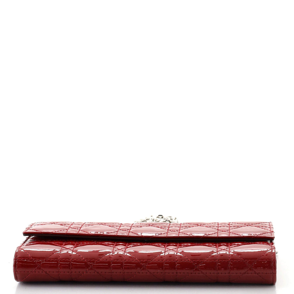 Lady Dior Convertible Chain Clutch Cannage Quilt Patent