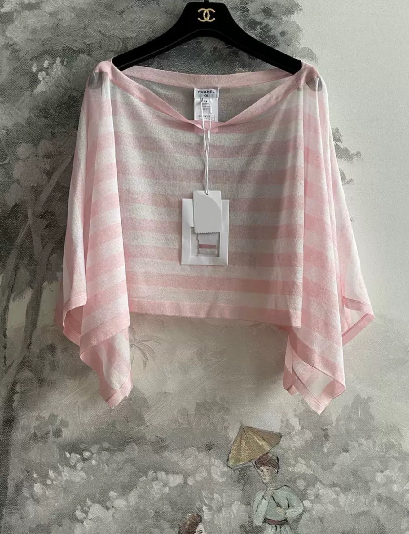 Chanel 24S Light Pink & White Cape