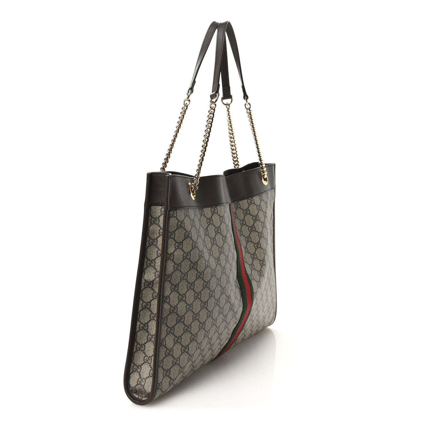 GG Supreme Monogram Large Rajah Chain Tote Beige New Acero