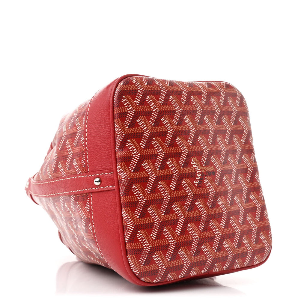 Goyardine Petit Flot Bucket Bag PM Red