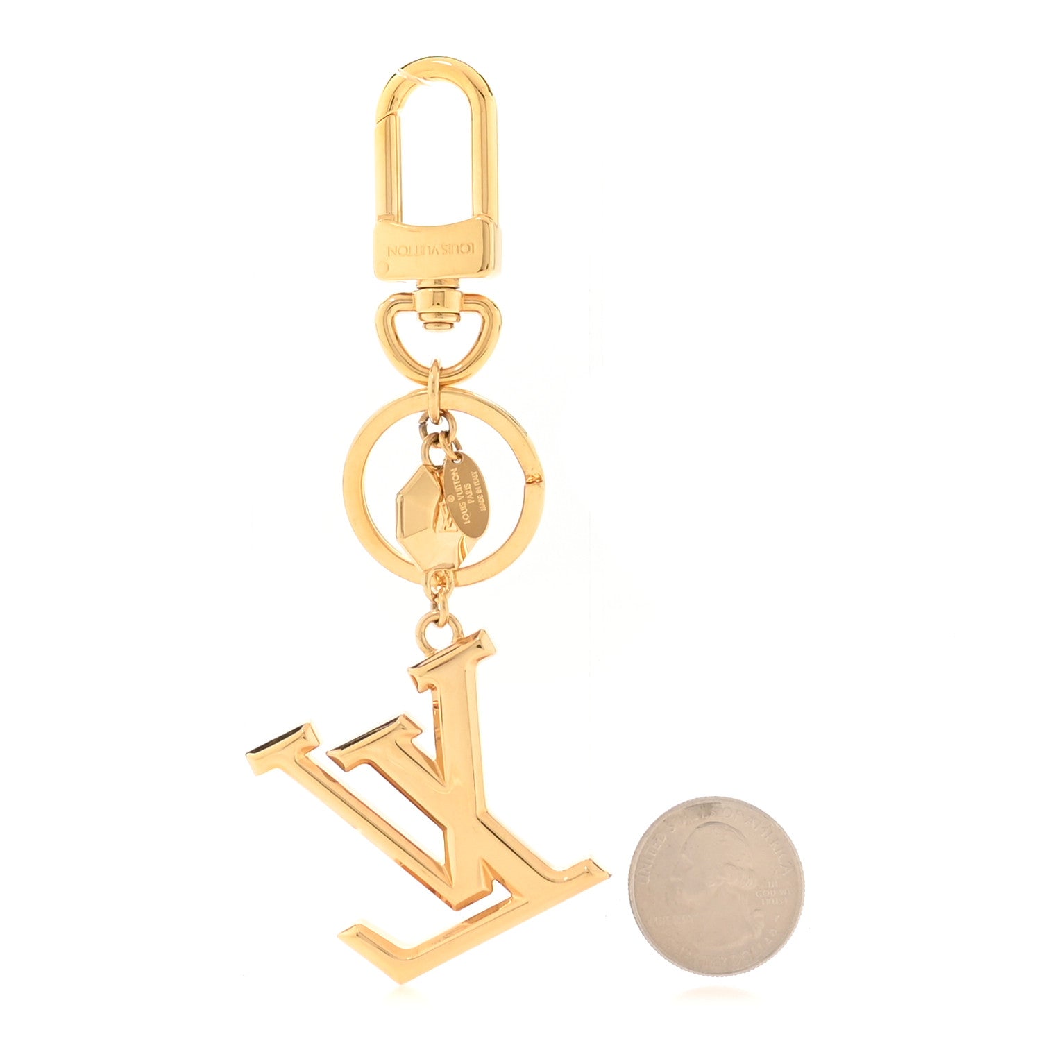 LV Facettes Bag Charm Key Holder Gold