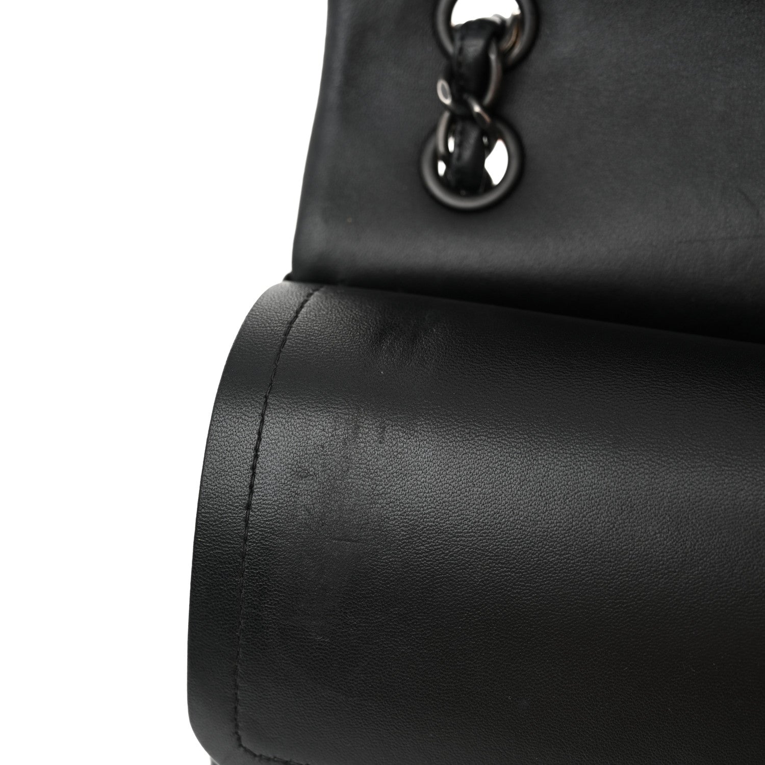 Lambskin Quilted Jumbo Double Flap So Black